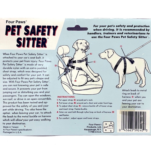 four paws car harness